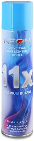 2 CAN of NEON 11X Butane Fuel Lighter Refill Gas