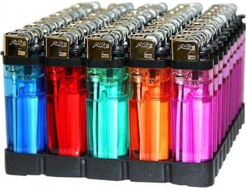 Premium Fire Starters (Pack of 50) - Disposable Lighters for Camping, Cigarettes and Kitchen Use