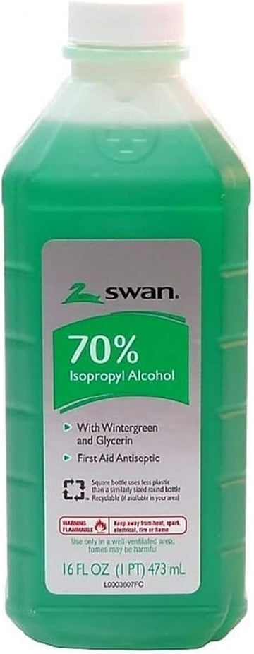 Swan Isoprophyl Alcohol 16Oz 70% Wintergreen Pack (4)