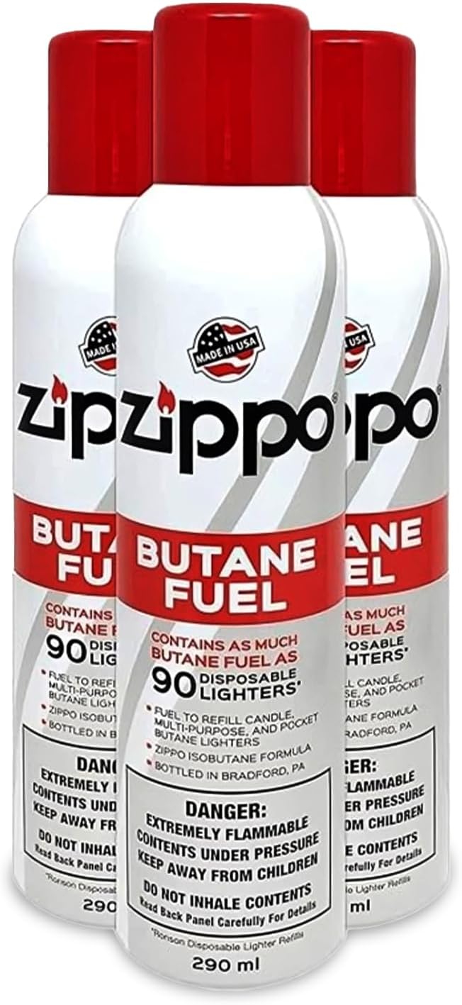 Butane Fuel (Pack of 3) 5.82 Oz, White, zippo123