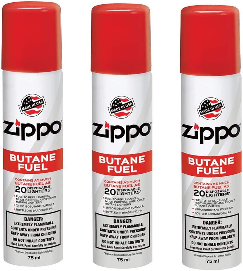 Zippo Premium Butane Fuel 1.48 oz - 3 Pack