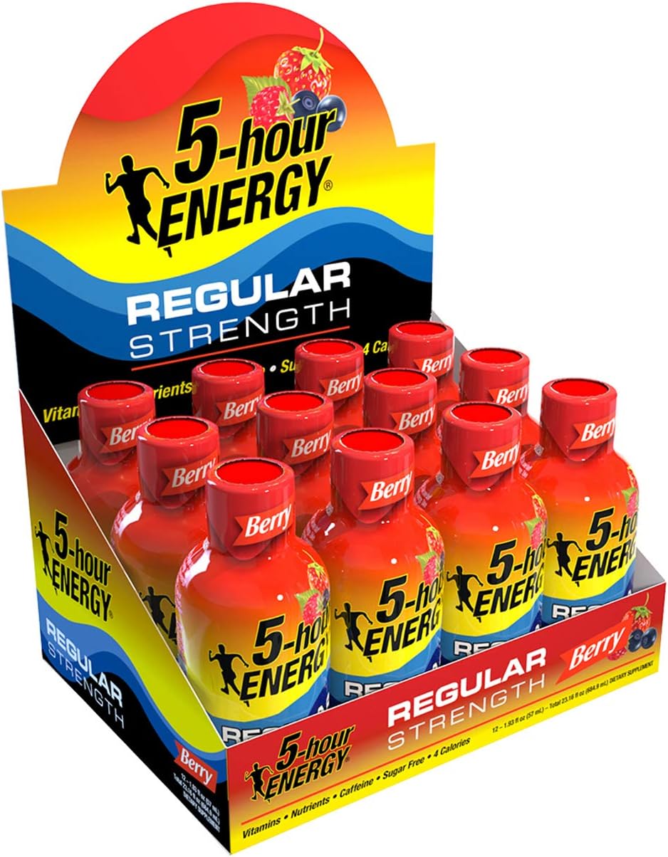 5-hour ENERGY Shot, Regular Strength, Berry 1.93 Ounce, 12 Count