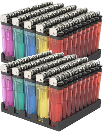 50 Cigarette Wholesale Disposable Lighters Pack Of 50 with Stand