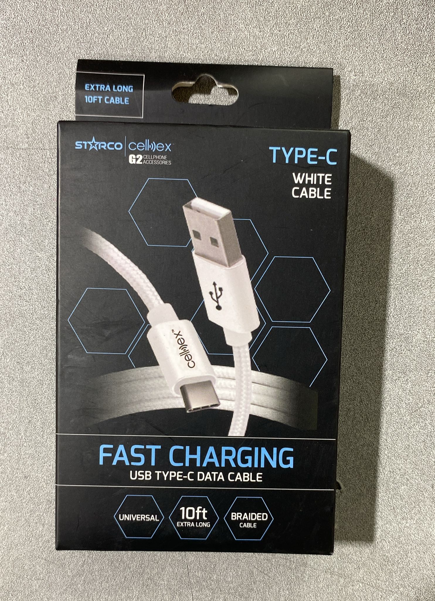 Starco Cellex Type-C White Cable Description