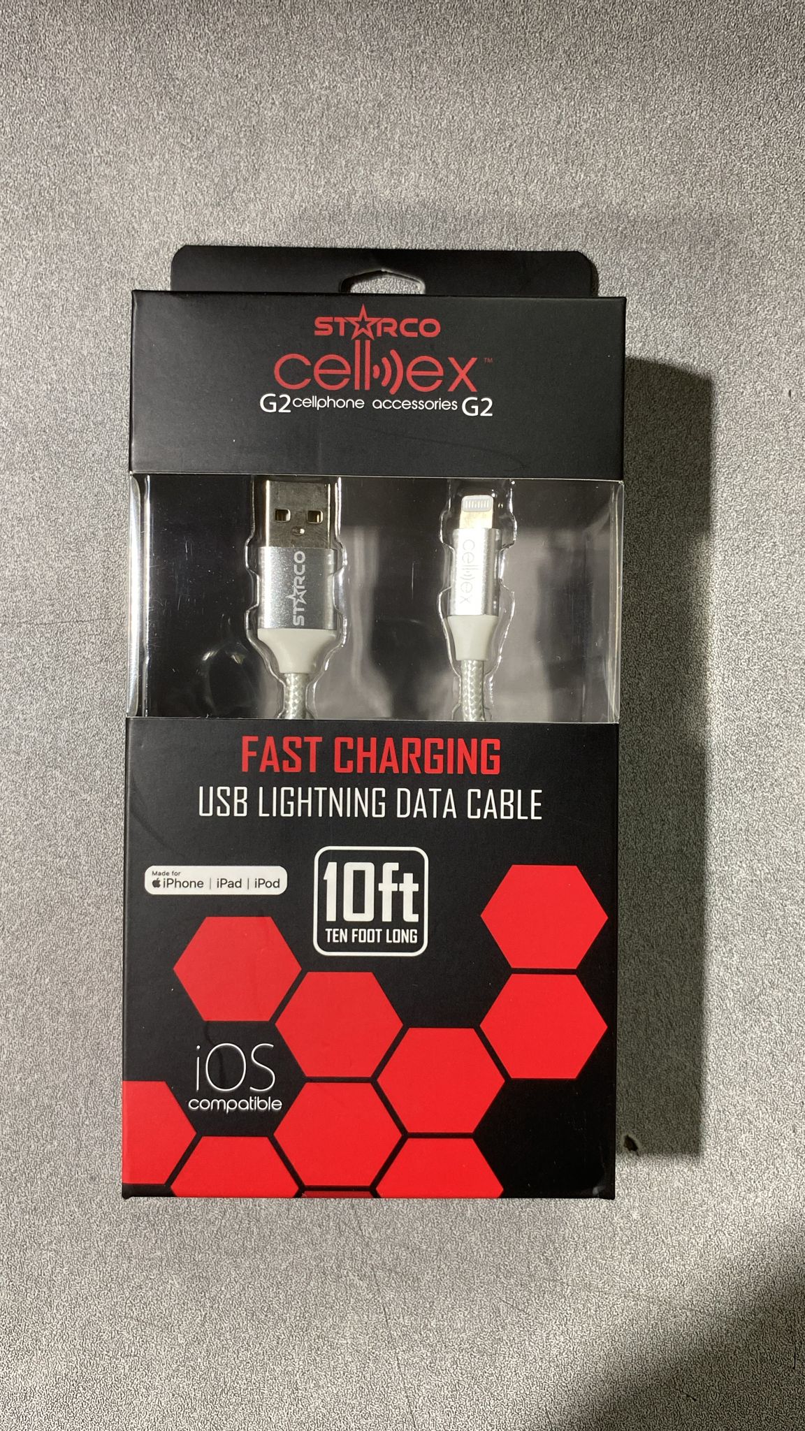 Starco Cellex Fast Charging USB Lightning Data Cable